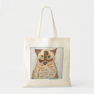 Colourful Quirky Cat Portrait Tote Bag