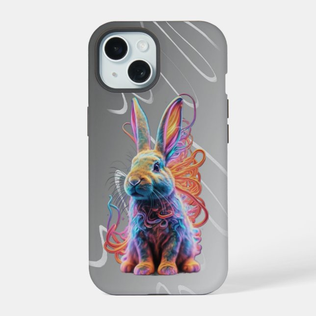 Colourful Rabbit phone case (Back)