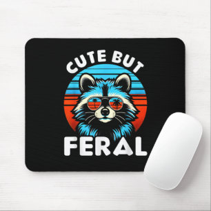Colourful Racoon With Sunglasses Racoon Mouse Pad