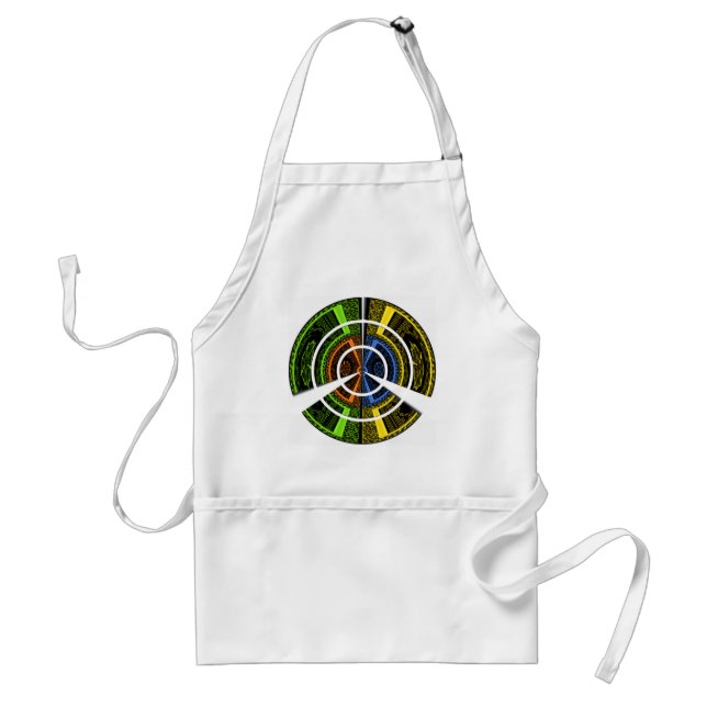 Colourful Radial Art Print Standard Apron (Front)