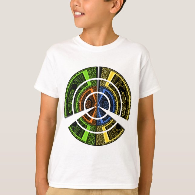 Colourful Radial Art Print T-Shirt (Front)