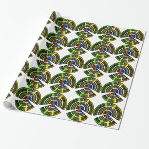 Colourful Radial Art Print Wrapping Paper