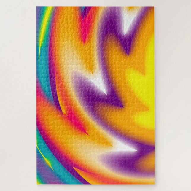 Colourful radial pattern jigsaw puzzle (Vertical)