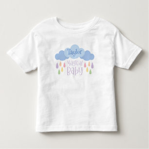 Colourful Rain Drops And Clouds Magical Baby Toddler T-Shirt