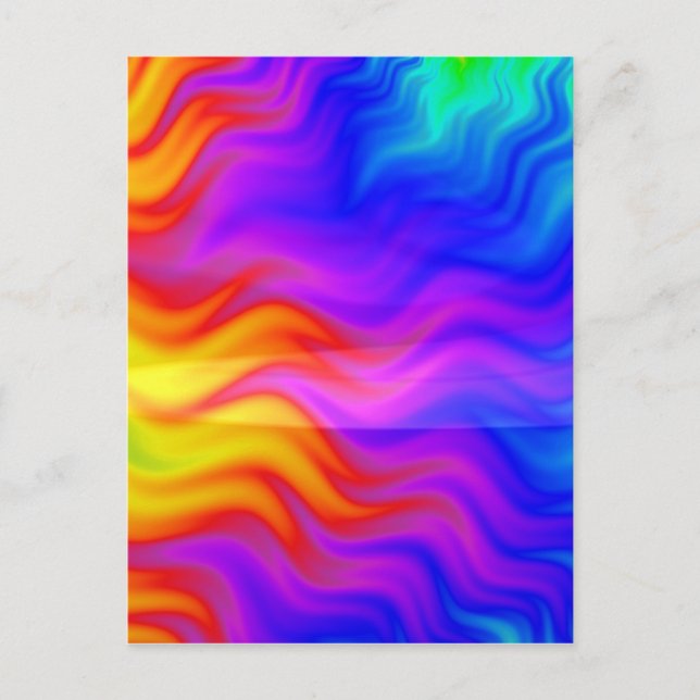 Colourful rainbow abstract 3D art Postcard (Front)