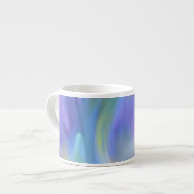 Colourful Rainbow Abstract Art Espresso Mug (Front Left)