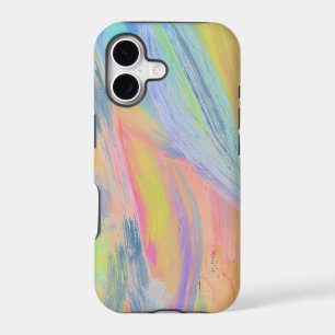Colourful rainbow abstract oil painting
