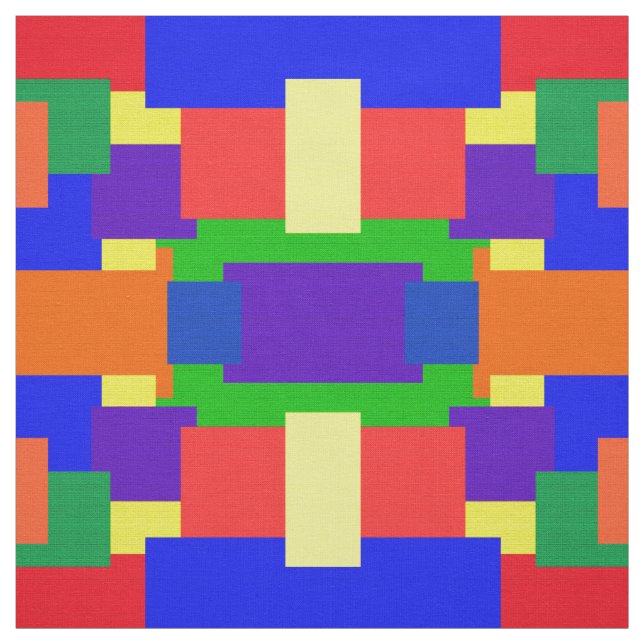 Colourful Rainbow Abstract Pattern Fabric (Swatch)