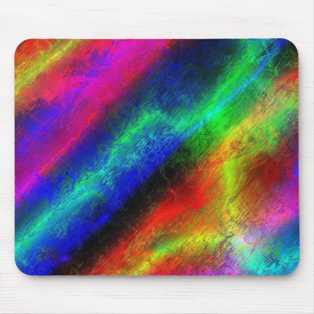 colourful rainbow abstract texture mouse pad (Front)