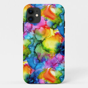 Colourful Rainbow Abstract Tie Dye iPhone 11 Case