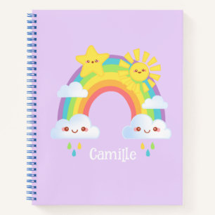 Colourful Rainbow aesthetic Notebook