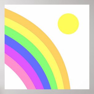 colourful rainbow art poster