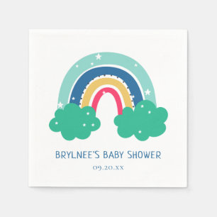 Colourful Rainbow Baby Shower Napkin