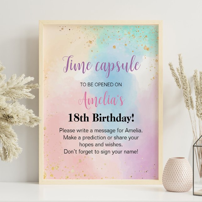 Colourful Rainbow Birthday Time Capsule Sign (Creator Uploaded)