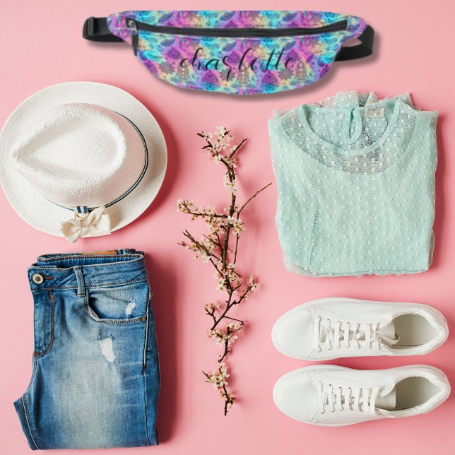 Colourful Rainbow Boho Tribal Art Pattern Bum Bags (Creator Uploaded)