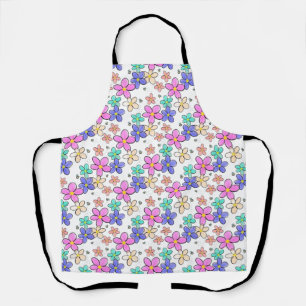 colourful rainbow bright flowers bumble bees flora apron