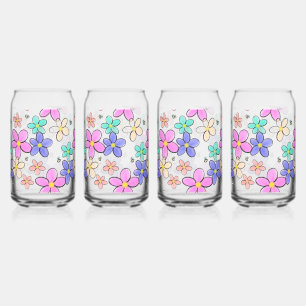 colourful rainbow bright flowers bumble bees flora can glass