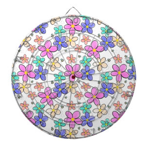 colourful rainbow bright flowers bumble bees flora dartboard