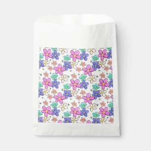 colourful rainbow bright flowers bumble bees flora favour bag
