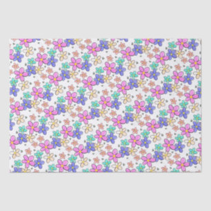 colourful rainbow bright flowers bumble bees flora tissue paper
