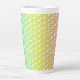 Colourful rainbow bubble gradient  latte mug