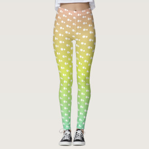 Colourful rainbow bubble gradient leggings