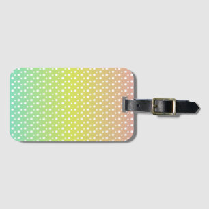 Colourful rainbow bubble gradient luggage tag