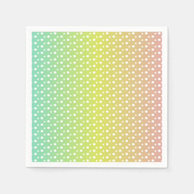 Colourful rainbow bubble gradient  napkin (Front)