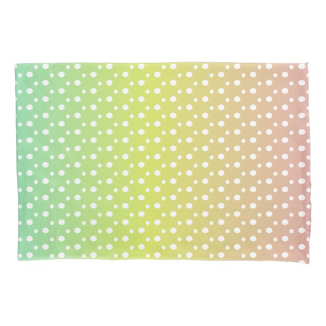 Colourful rainbow bubble gradient  pillowcase (Front)