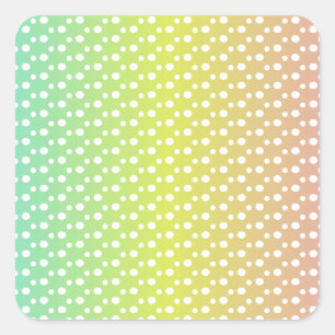 Colourful rainbow bubble gradient square sticker