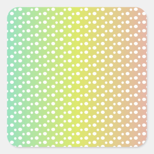 Colourful rainbow bubble gradient  square sticker (Front)