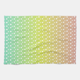 Colourful rainbow bubble gradient  tea towel
