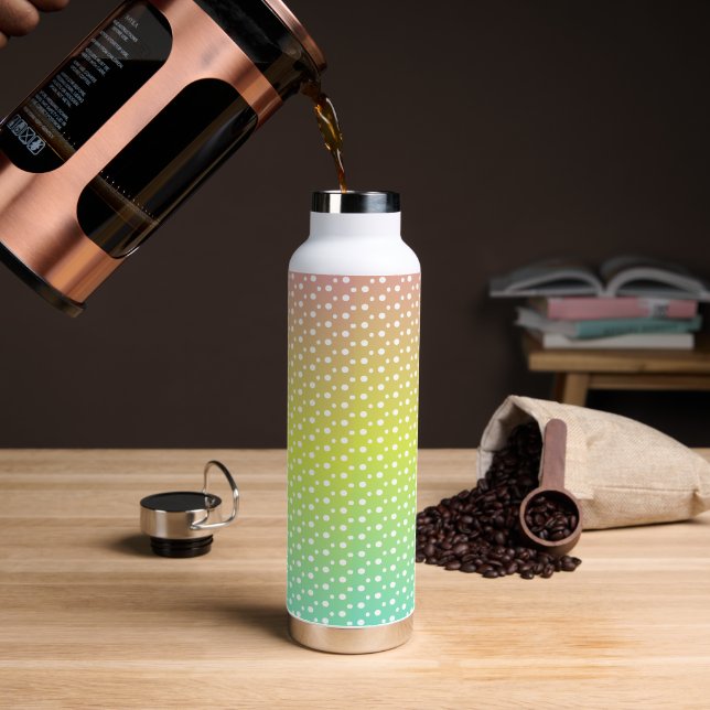 Colourful rainbow bubble gradient   water bottle (Coffee)