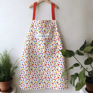 Colourful Rainbow Bubble Gum Candy Gumball Machine Apron
