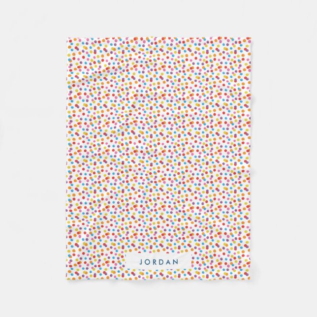 Colourful Rainbow Bubble Gum Candy Personalised  Fleece Blanket (Front)