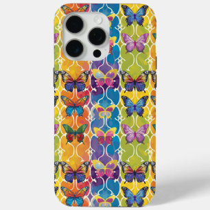 Colourful Rainbow Butterflies Digital Patterned iPhone 15 Pro Max Case