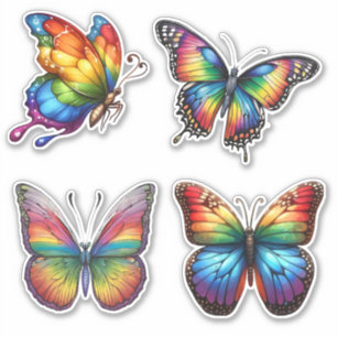 Colourful Rainbow Butterfly Set Waterproof 