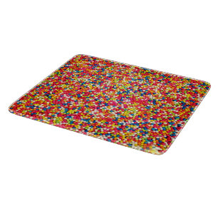 Colourful Rainbow Candy Sweet Cake Cookie Sprinkle Cutting Board