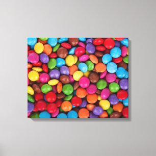 Colourful rainbow candy sweets canvas print