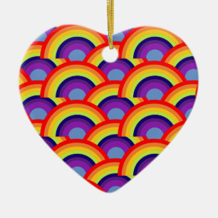 Colourful Rainbow Ceramic Ornament