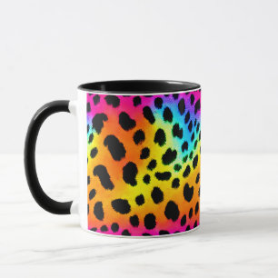 Colourful Rainbow Cheetah Seamless Pattern  Mug