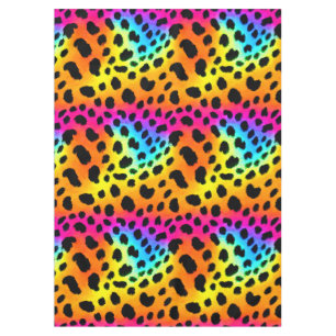Colourful Rainbow Cheetah Seamless Pattern    Tablecloth
