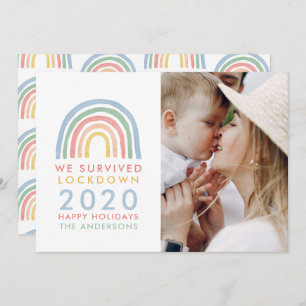 Colourful rainbow Christmas we survived lockdown