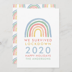 Colourful rainbow Christmas we survived lockdown