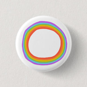 Colourful  Rainbow Circle CUSTOM 3 Cm Round Badge