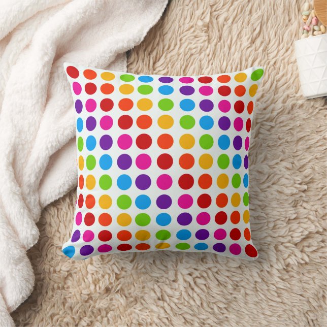 Colourful Rainbow Circles pattern  Cushion (Blanket)