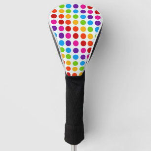 Colourful Rainbow Circles pattern   Golf Head Cover