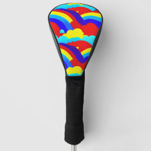 Colourful Rainbow Clouds Kids Pattern Golf Head Cover