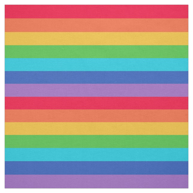Colourful Rainbow Colour Flag Gay Pride Fabric (Swatch)