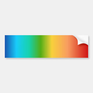 Colourful Rainbow colour gradient Bumper Sticker
